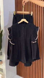 RUFELA SETELAN CELANA CRINKLE SUPIT DEPAN VARIASI RENDA