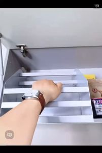 Kitchen Cabinet Hanging Cabinet Inner Pull-down Seasoning Basket Lifting Storage Rack  Seasoning Storage Baske