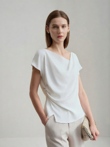 AMII | Áo Chiffon Tay Voan Đẹp Cổ Dị Dài Không Đều Pháp
