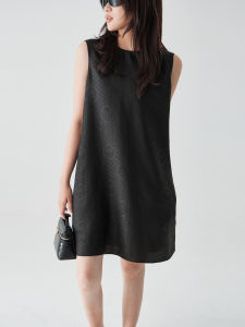Fashionable Elegant Chinese Style Silk Chiffon Round Collar Dress
