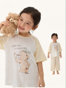 Q21 | Childrens Breathable Moisture-Wicking Tencel Sleepwear Spring Summer