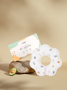 TEN-M JOURNEY baby disposable drool towel shea butter moisturizing and protective 5-layer instant suction leak proof 360 ° rotatable no wash bib baby anti spitting bib