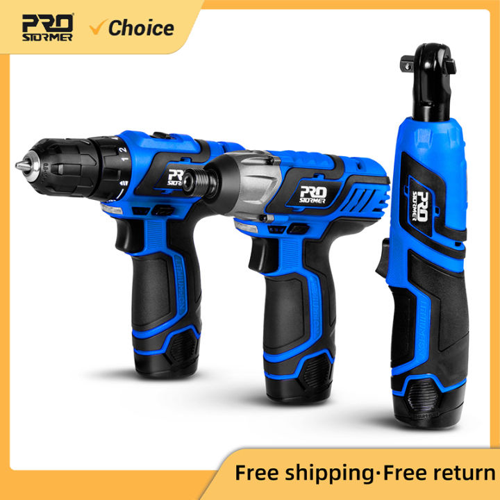 12V Cordless Electric Screwdriver Drill Machine Ratchet Wrench Power