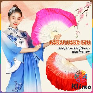 Klimo Dance Hand Fan For Chinese Style Classical Folding Hand Held Fan Silk