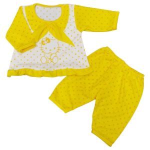 Now ชุดเด็กผู้หญิง แขนยาว ไซส์ S 5-10 เดือน 4-8โล รอบอกประมาณ20นิ้ว b-star ผ้ามันไมโคร ชุดนอนเด็ก