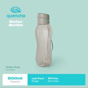 Quencha 17oz 37oz Flip Cap Plastic Water Bottle BPA-Free Leakproof Wide Mouth School Daily Hydration