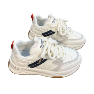 Womens Lightweight Soft Sole Sports Shoes Winter New Style Fleece Lined Versatile Dad Shoes Breathable Comfortable Fashionable