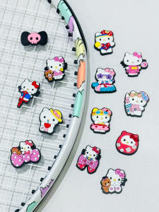Milk Tennis Hellokitty Tennis Shock Absorber Racket Bubble Wrap Cute Cartoon Shock Absorber Silicone Not Easy to Fall off