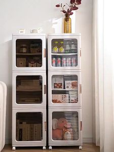 READY STOCK [1/3/4 Layer] Cube Rack Stackable Storage Box Tier Storage Cabinet Organizer Shelf Wardrobe With Wheels Bag Shoes Food Rak Serbaguna Kitchen Rack Closet Storage Cubes - Lazada