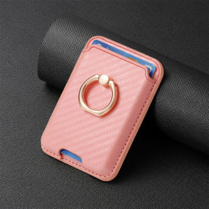 Phone Card Bag Suitable For Magsafe Wallet Carbon Fiber Mac Safe Ring Magnetic Card Holder For iPhone 17 16 15 Samsung S26 Ultra