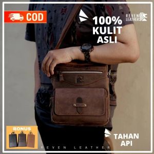 Tas Selempang Kulit Pria Tas Kulit Pria Tas Slempang Pria Tas Slingbag Pria Cowok Reven Rover Bag Kulit Crazy Horse Premium Quality
