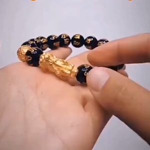 Original Feng shui obsidian wealth bracelet