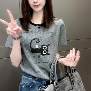 Cute Cat Print Fashion Tshirt