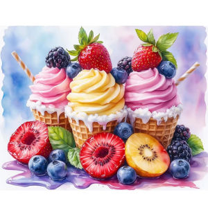 Jigsaw Puzzle 500 1000 1200 2000pcs Delicious Ice Cream And Fruit Dessert Art For Adults Stress Relief Puzzle Fun Present