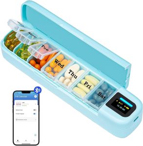 Daviky Automatic Pill Dispenser Smart Pill Organizer with Alarm Pill Box 7 Day with APP Weekly Travel Pill Case Pill Reminder