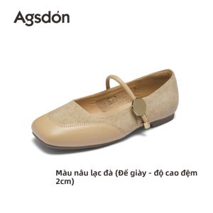 Agsdon | Giày Bệt Kiểu Dancers Pháp Đầu Vuông Cổ Thấp