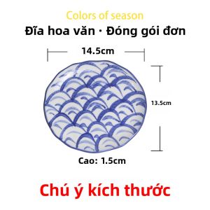Đĩa Sứ Tròn 5 Inch Họa Tiết Hoa Phong Cách Nhật Bản Sáng Tạo Cho Buổi Trà Chiều Đĩa Đựng Đồ Ăn Nhẹ Đĩa Tròn Nhỏ Đồ Dùng Ăn Uống