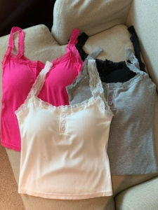 Áo Ba Lỗ Ren Pure Desire BM Phong Cách Cao Cấp Dành Cho Nữ Áo Ngực Có Đệm Áo Lót Bên Trong Đầm Suông Ngắn Cổ Chữ V