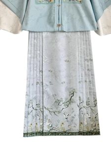 Jiangnan Yun Original【Startling Branch Crane】Ming Dynasty Style Embroidered Hanfu Womens Clothing Half Sleeve Square Collar Autumn Winter