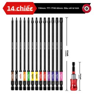Bộ Giữ Mũi Khoan Từ Tính Geinxurn UTLTRA TORQUE Có Chức Năng Từ Hóa/khử Từ Cho Máy Khoan Điện Máy Vặn Vít Dùng Lực Bộ Dụng Cụ Cầm Tay Bằng Thép