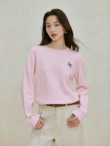 INMAN | Cute Pet Embroidery Versatile Loose and Slimming Womens Sweater