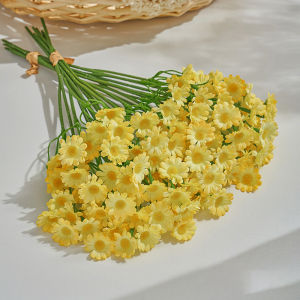 12-48PCS Artificial Daisy Flowers Small Daisy Fake Flower Bouquet for Valentines Wedding Party Table Decoration DIY Home Decor