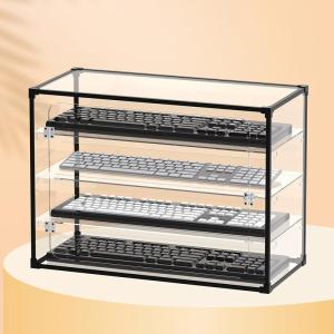 Acrylic Alloy Frame Multi-layer Keyboard Display Stand Transparent Desktop Organizer Dust-proof Storage Rack Home Storage Solution