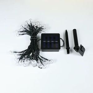 พร้อมส่ง 20/30/50/100LED ไฟตกแต่ง แสงอาทิตย์ ไฟสตริง 8 โหมด บับเบิ้ลบอล คริสตัล ตกแต่งคริสต์มาส ไฟแต่งสวน ไฟวินเทจ