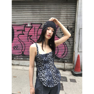 Lami Dore Summer Polka Dot Sleeveless Vest Womens Outerwear Sweet And Spicy Strap Top New 2025 Garden Mystery Fashion