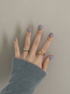 Nhựa Giả Móng Tay Màu Xanh Mù Dài Ngắn Bền Bỉ Cho Phụ Nữ Trẻ Thường Ngày Đa Năng Dễ Đeo Làm Thủ Công Hoàn Thiện