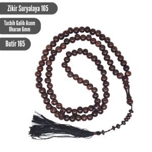 Tasbih 165 Butir Bahan Galih Asem (5mm)Tasbih 165 Butir Kayu Galih Asem ukuran (6mm) Zikir TQN suryalaya 165