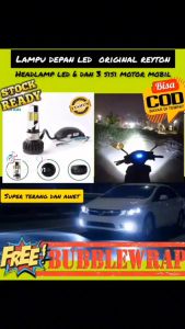 Lampu Depan LED RTD Original Rayton Headlamp LED 6 4 SISI Motor Mobil