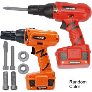 Random Color Electric Drill Kids Tools Toys BO Screw Driver Power Repair Tools Kits Pretend Play Sets Gift Toys for Boys