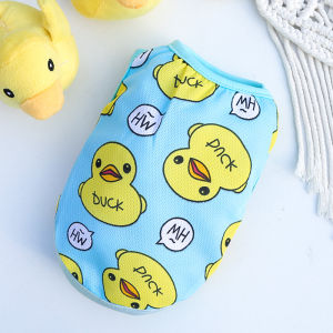 Pet Clothes Duck Cartoon Four-Legged Teddy/Pomeranian Bichon Schnauzer Corgi Puppy Dog Cat Clothes Summer