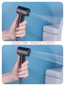 4pcs Toilet Bidet Spray Set Wall Mounted Toilet Hand Spray Gun Stainless Steel Bathroom Hose Hand High Pressure Gun Set