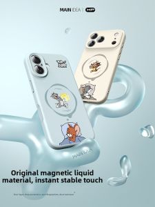 Drop Resistant Magnetic Liquid Silicone Case for iPhone
