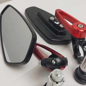 7/8" 22MM Motorcycle Handlebar Bar End Rear View Side Mirrors for Cafe Racer Scooters Dirt Bike and etc.