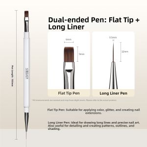 GAOY | Dual-Head Nail Art Brush Set Nail Painting Tools