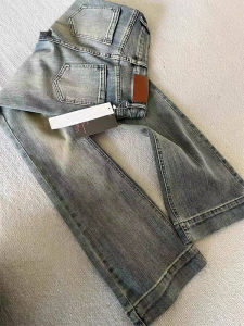 กางเกงยีนส์ทรงขาบานสไตล์อเมริกันย้อนยุคสำหรับผู้หญิง ทรงขาบาน ทรงขากระบอก ทรงเอวสูง ทรงสลิมฟิต ทรงลำลอง ฤดูใบไม้ร่วง 2025