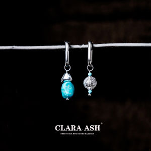 Original Asymmetric Turquoise Earrings Womens Vintage Personality Ethnic Irregular Couple Dangle Earrings Fashion Jewelry