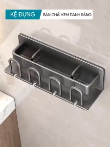 Giá Kệ Treo Bàn Chải Đánh Răng Chất Liệu Hợp Kim Nhôm Dầy Cao Cấp - Không Bao Gồm Cốc