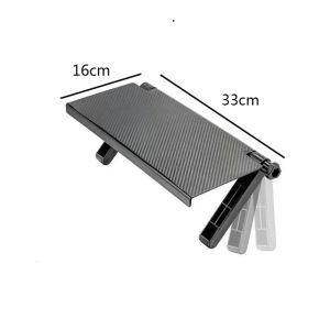 ABS Solid Panel Media Console Shelf Router Set Top Box TV Accessories Organizer Sturdy Entertainment Center Stand Rack