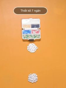 Hộp đựng viên uống du lịch 7 ngăn nhỏ gọn