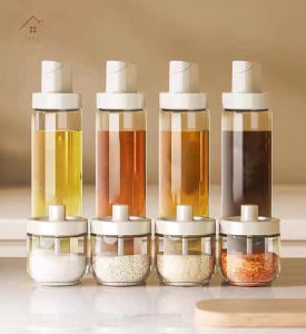 DXL Oil Pot Household Kitchen Glass Automatic Opening and Closing Household Gravity Leak-proof Soy Sauce Vinegar Seasoning Bottle Oil Bottle Oil Tank