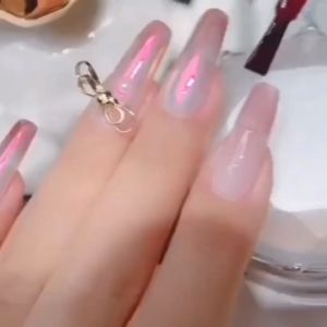 2 in 1 Compact Mirror Powder Ombre Nail Art Laser Solid Holographic Chrome Holo Shiny Hologram Aurora Glitter双色固态极光粉人鱼魔镜粉