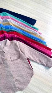 QR - RFS OOTD KEMEJA LENGAN PANJANG KANTONG DOUBLE DEPAN POLOS / LORNA DOUBLE POCKET TOP / HEM LENGAN PANJANG / LONG HEM