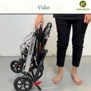 7.9KG Foldable Wheelchair With Footrest Armrest Ultra Lightweight Travel Outdoor Portable Wheel Chair Kerusi Roda Ringan