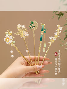 เครื่องประดับผมสไตล์จีนโบราณแบบใหม่ แฮร์คลิป หางม้า ตกแต่งผม ชุดฮันฟู เครื่องประดับสำหรับผู้หญิง งานฝีมือแฮนด์เมด