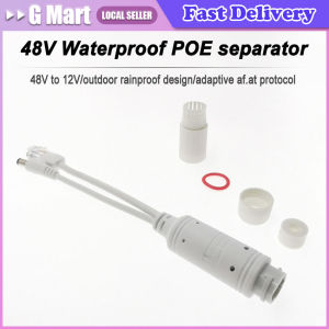 Waterproof PoE Splitter POE 48V To DC 12V Power Over Ethernet Splitter with IEEE 802.3af/at Standard 10100Mbps for IP Camera