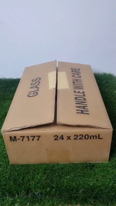 M-7177 220ML/8oz glass jar 24 pcs per box with plastic seal